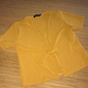 Pretty little thing front tie blouse